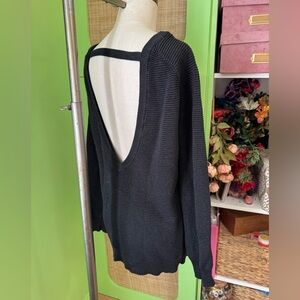 Oversized Open Back Sweater